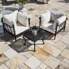 Loungeset Svart Aluminium 2-pers - Capri