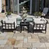 Loungeset Svart Aluminium 2-pers - Capri