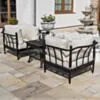 Loungeset Svart Aluminium 2-pers - Capri