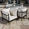 Loungeset Svart Aluminium 2-pers - Capri
