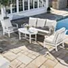 Loungeset Vit Aluminium 5-pers - Florence
