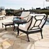 Loungeset Svart Aluminium 2-pers - St Tropez