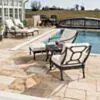 Loungeset Svart Aluminium 2-pers - St Tropez