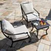 Loungeset Svart Aluminium 2-pers - St Tropez