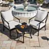 Loungeset Svart Aluminium 2-pers - St Tropez