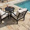 Loungegrupp Svart Aluminium 2-pers - Florence