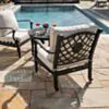 Loungegrupp Svart Aluminium 2-pers - Florence