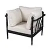 Loungeset Svart Aluminium 2-pers - Capri
