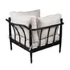 Loungeset Svart Aluminium 2-pers - Capri
