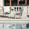 Loungegrupp Vit Aluminium 2-pers - Florence