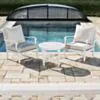 Loungegrupp Vit Aluminium 2-pers - Florence