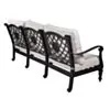 Loungesoffa Svart Aluminium Florence 3-sits
