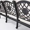 Loungesoffa Svart Aluminium Florence 3-sits