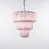Kristallkrona Ø44xH43 Krom/Rosa - Lucca