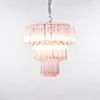 Kristallkrona Ø44xH43 Krom/Rosa - Lucca