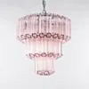 Kristallkrona Ø44xH43 Krom/Rosa - Lucca