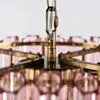 Kristallkrona Ø44xH43 Mässing/Rosa - Lucca
