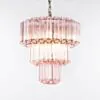Kristallkrona Ø44xH43 Mässing/Rosa - Lucca