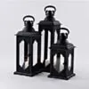 Ljuslyktor utomhus svart 3-pack Portofino