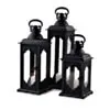 Ljuslyktor utomhus svart 3-pack Portofino