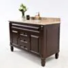 Kommod Badrum 120cm Nashville Mörkbrun - Beige Marmor
