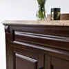 Kommod Badrum 120cm Nashville Mörkbrun - Beige Marmor