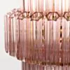 Kristallkrona Ø44cm Rosa/Mässing - Verona