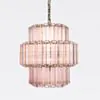 Kristallkrona Ø44cm Rosa/Mässing - Verona