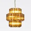 Kristallkrona Ø44cm Cognac/Mässing - Verona