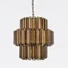 Kristallkrona Ø44cm Cognac/Mässing - Verona