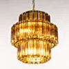 Kristallkrona Ø44cm Cognac/Mässing - Verona
