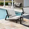 Loungeset 5-Pers Svart Aluminium - Malaga