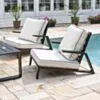 Loungeset 5-Pers Svart Aluminium - Malaga