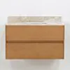 Ljus ek 80cm kommod med beige marmor Marstrand