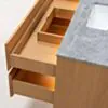 Badrumskommod Ek 80cm Grå Marmor - Marstrand