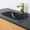 Badrumskommod Ek 100cm Svart Helgjuten - Marstrand