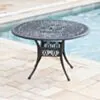 Rund Matgrupp Utomhus 6 Stolar Svart Aluminium - Toscana Ø150cm