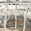 Runt Matbord Utomhus Vit Aluminium Ø122 cm - Toscana
