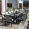 Matgrupp Utomhus 10 stolar Svart Aluminium - Amalfi 280cm
