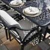 Matgrupp Utomhus 10 stolar Svart Aluminium - Amalfi 280cm