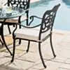 Rund Matgrupp 8 Stolar Svart Aluminium - Toscana Ø150cm