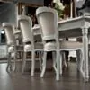 Matgrupp 6 Stolar Vit Massiv Ek - Drottningholm