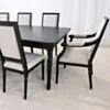 Svart Matgrupp 8 personer 240cm Massiv Ek - Gripsholm