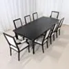 Matbord Gripsholm 240cm Svart Massiv Ek