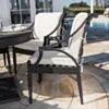 Rund Matgrupp Utomhus 6 stolar Svart Aluminium - Napoli Ø122cm