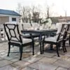 Matgrupp Utomhus 8 stolar Svart Aluminium - St Tropez 213cm