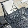 Matgrupp Utomhus 8 stolar Svart Aluminium - Amalfi 212cm