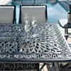 Matgrupp Utomhus 8 stolar Svart Aluminium - Amalfi 212cm