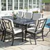 Matgrupp Utomhus 8 stolar Svart Aluminium - Portofino 212cm
