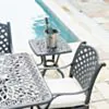 Matgrupp Utomhus 8 stolar Svart Aluminium - Sorrento 212cm